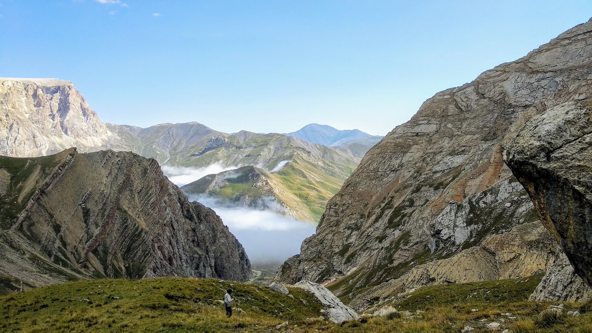 Mountain peak at sunrise