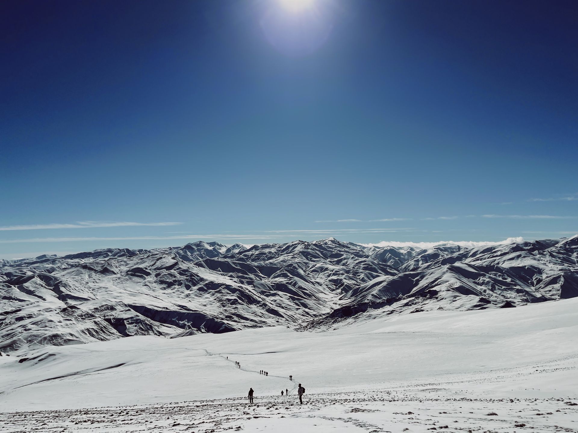 Mountain adventure group photo